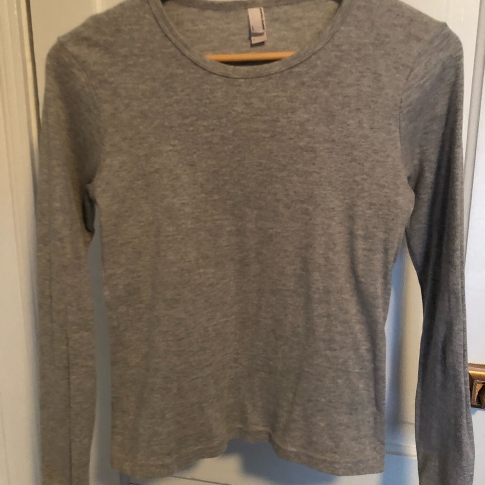 Gray American Apparel shirt (long-sleeve)